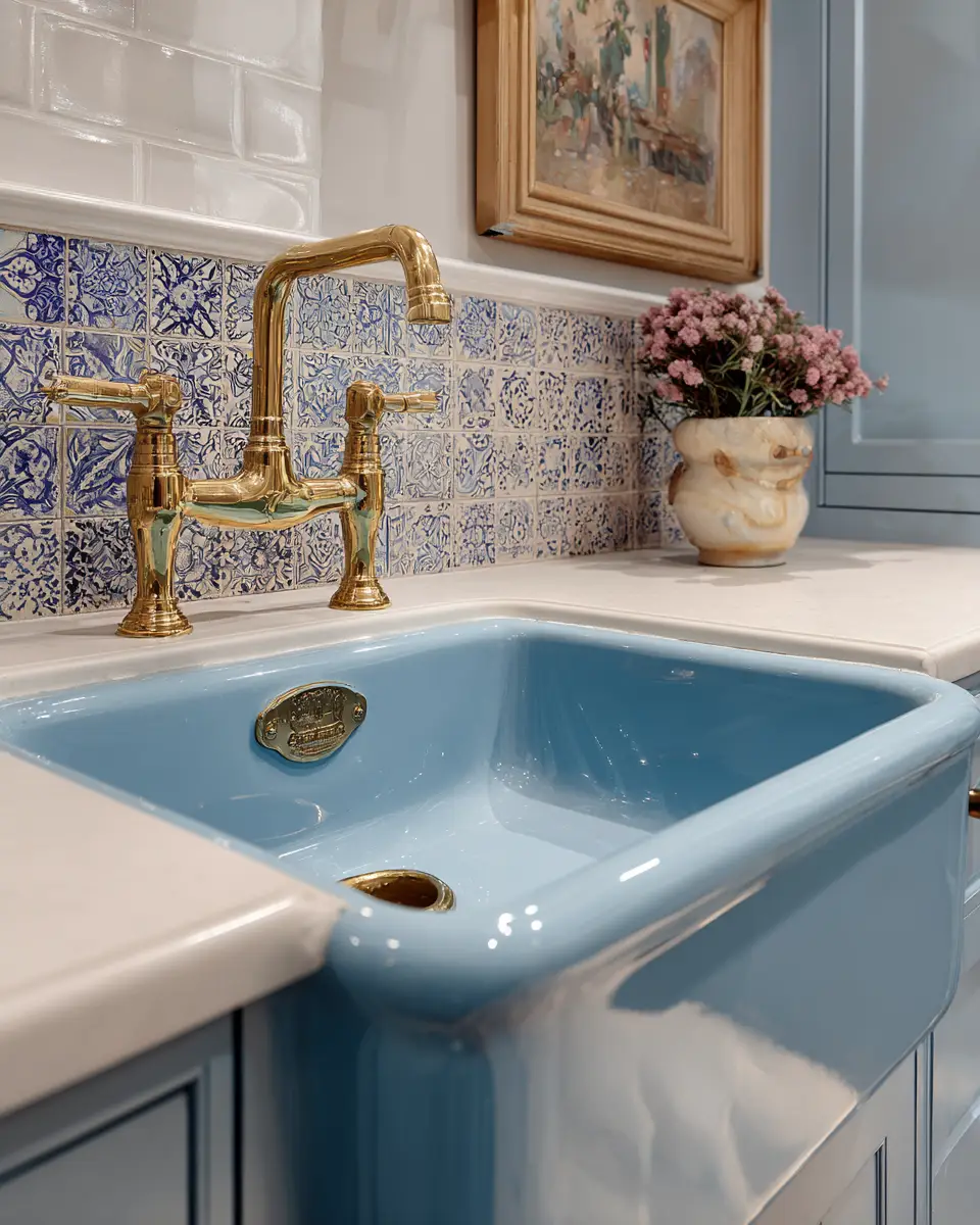 Blue Eclectic Laundry Room Decor Ideas