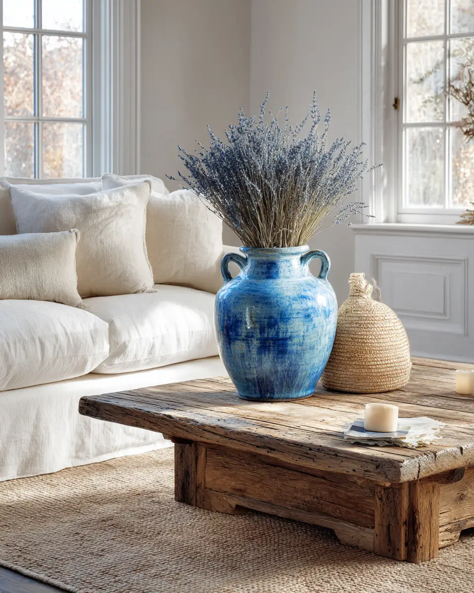 Blue Farmhouse Living Room Decor Ideas