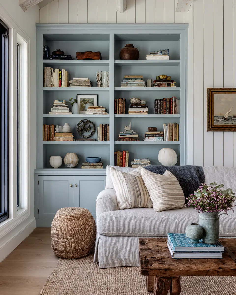 Blue Farmhouse Living Room Decor Ideas