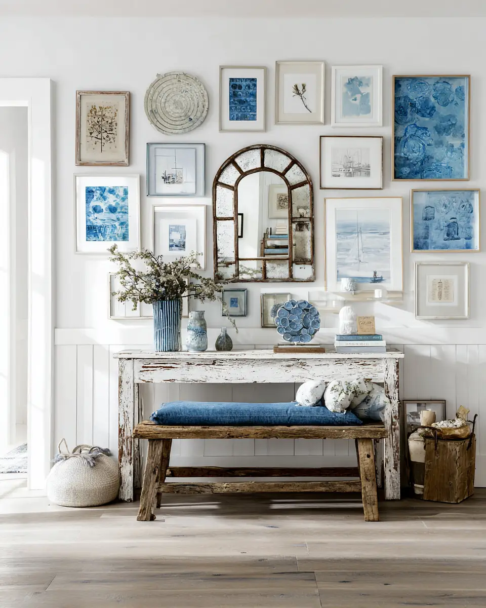 Blue Farmhouse Living Room Decor Ideas