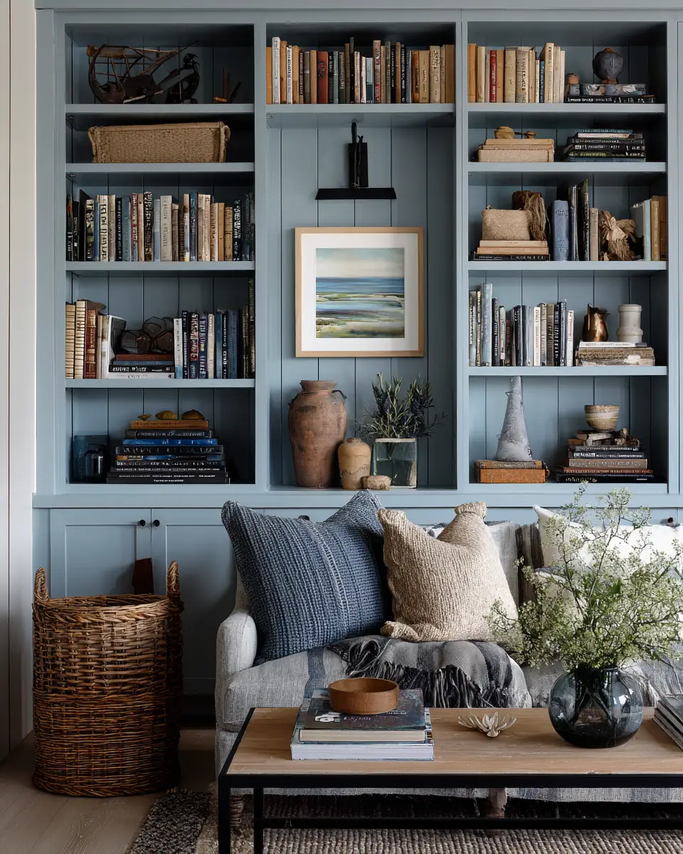 Blue Farmhouse Living Room Decor Ideas