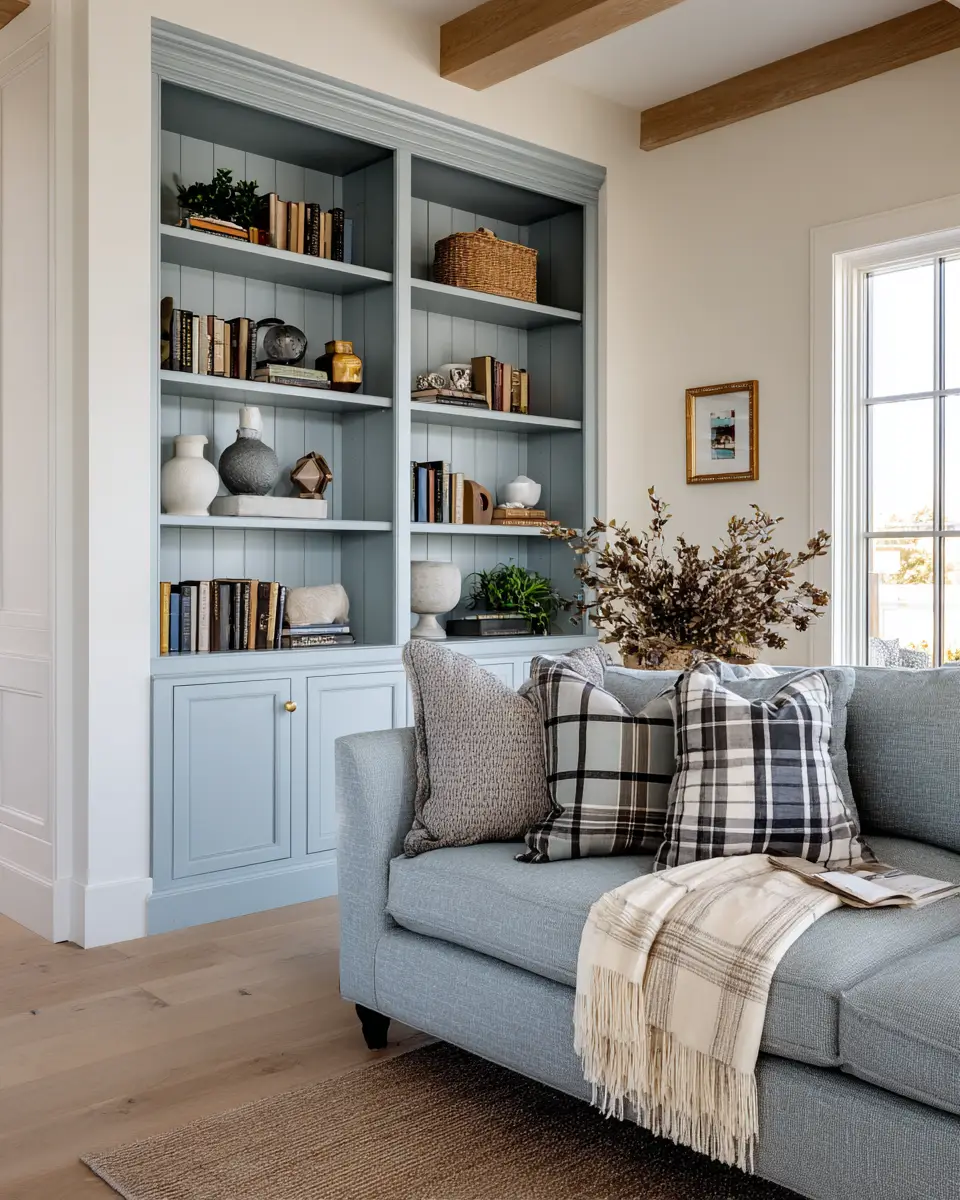 Blue Farmhouse Living Room Decor Ideas