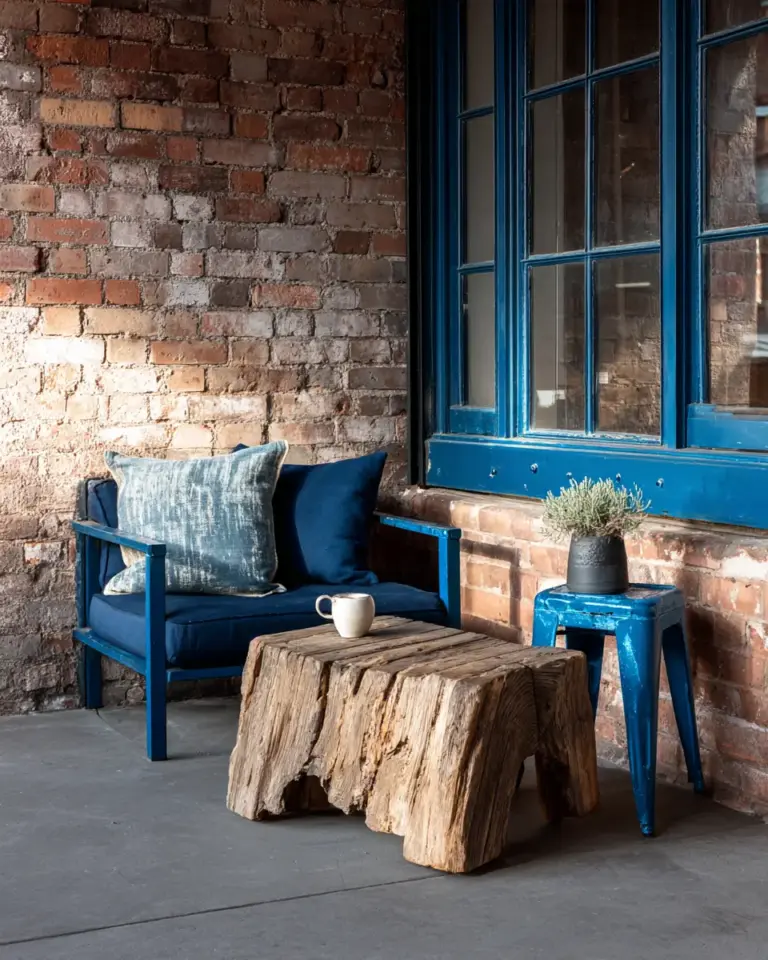 Blue Industrial Porch Decor Ideas - Featured