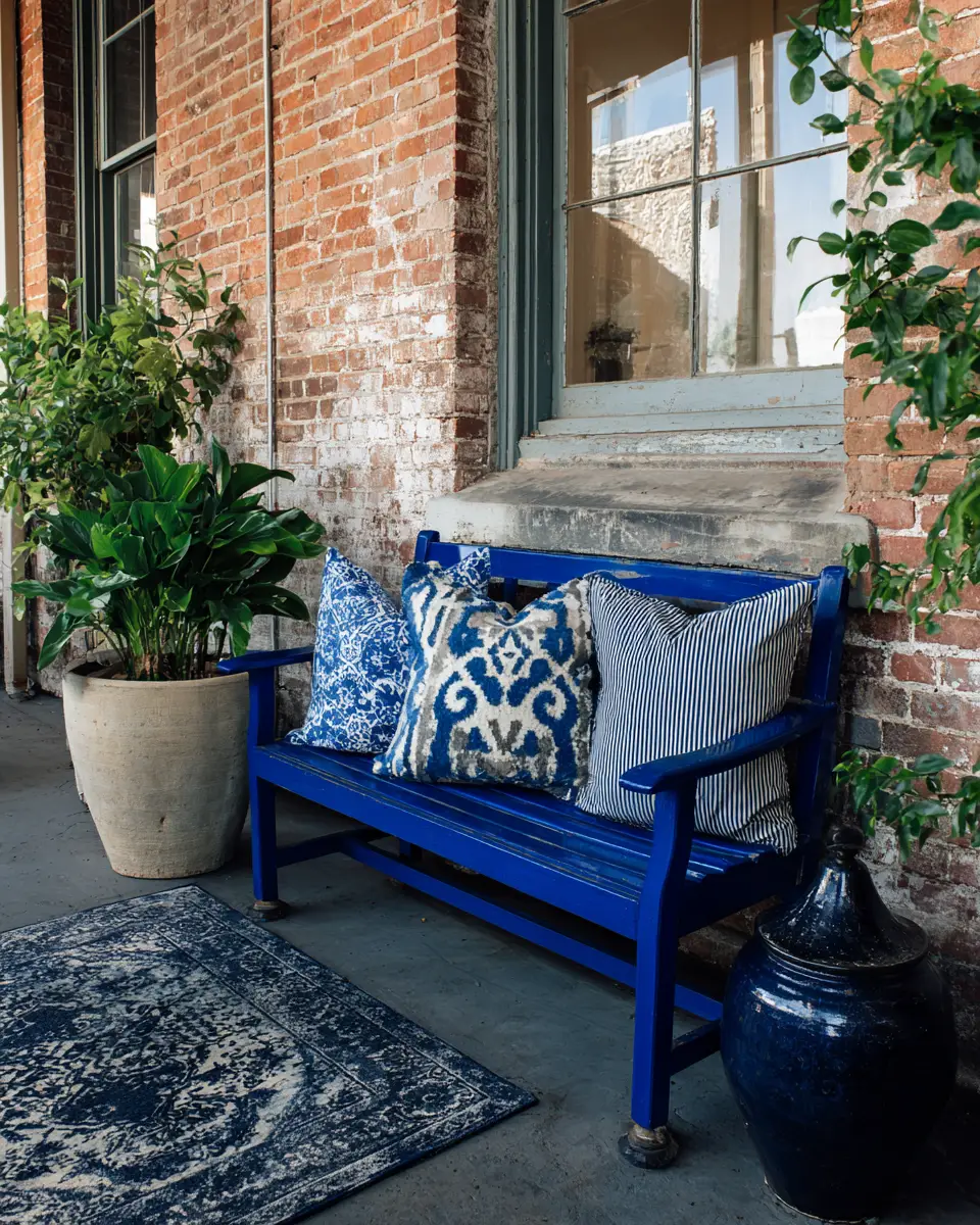 Blue Industrial Porch Decor Ideas