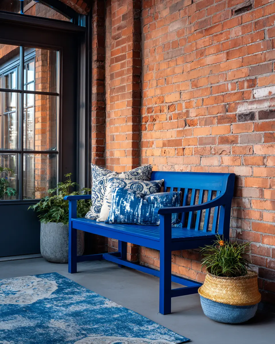 Blue Industrial Porch Decor Ideas