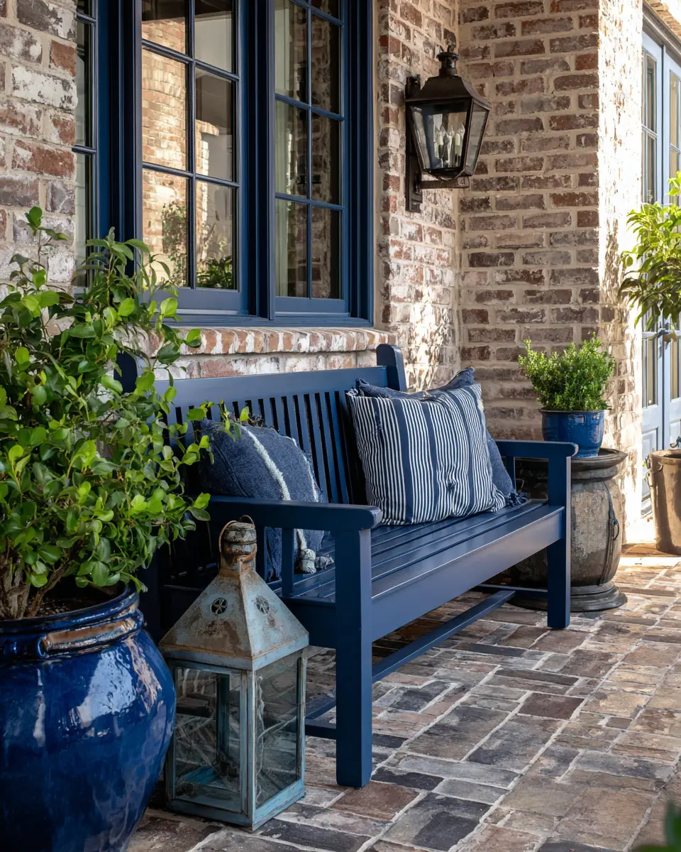 Blue Industrial Porch Decor Ideas