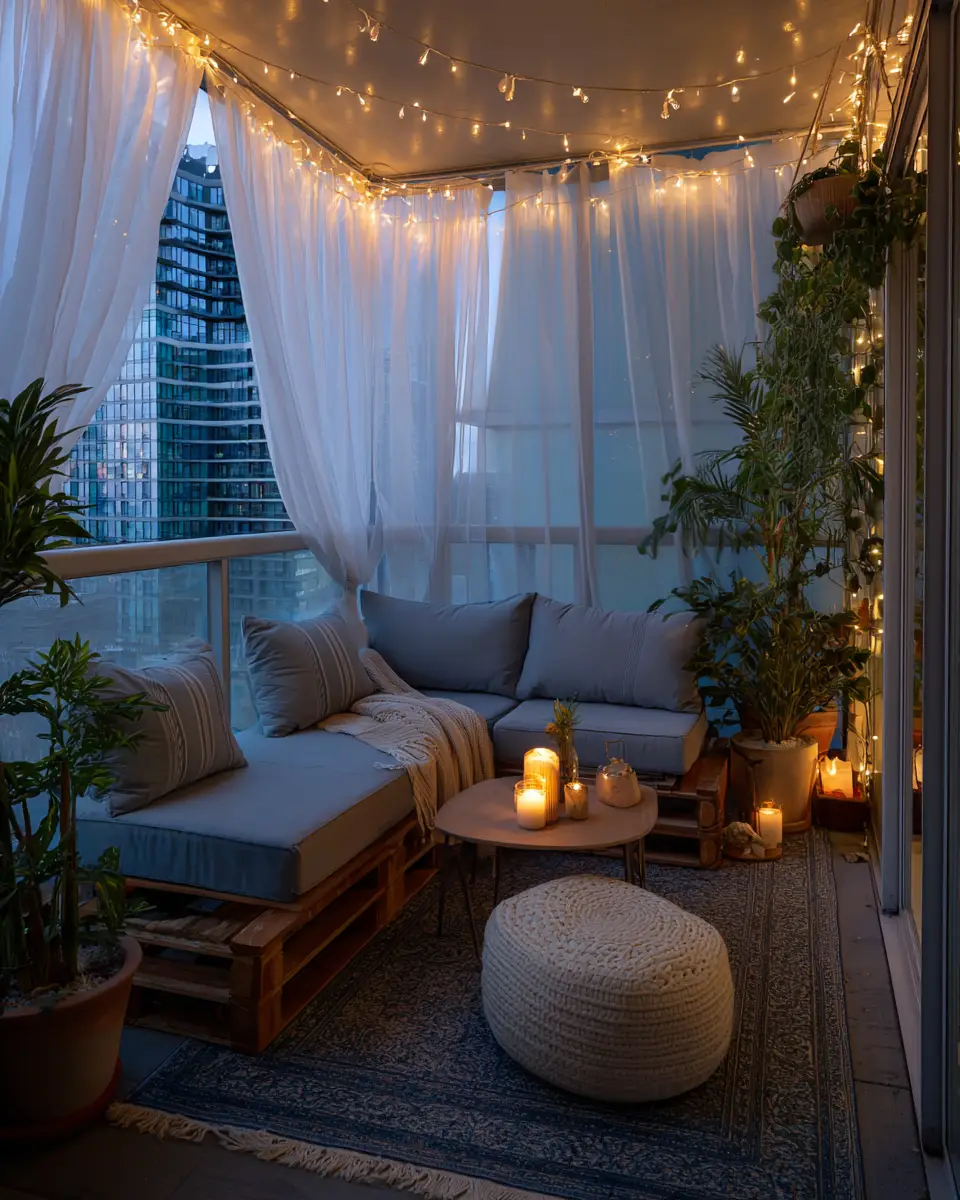 Blue Japandi Balcony Decor Ideas - Featured