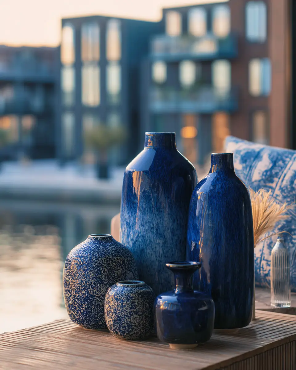 Blue Japandi Balcony Decor Ideas