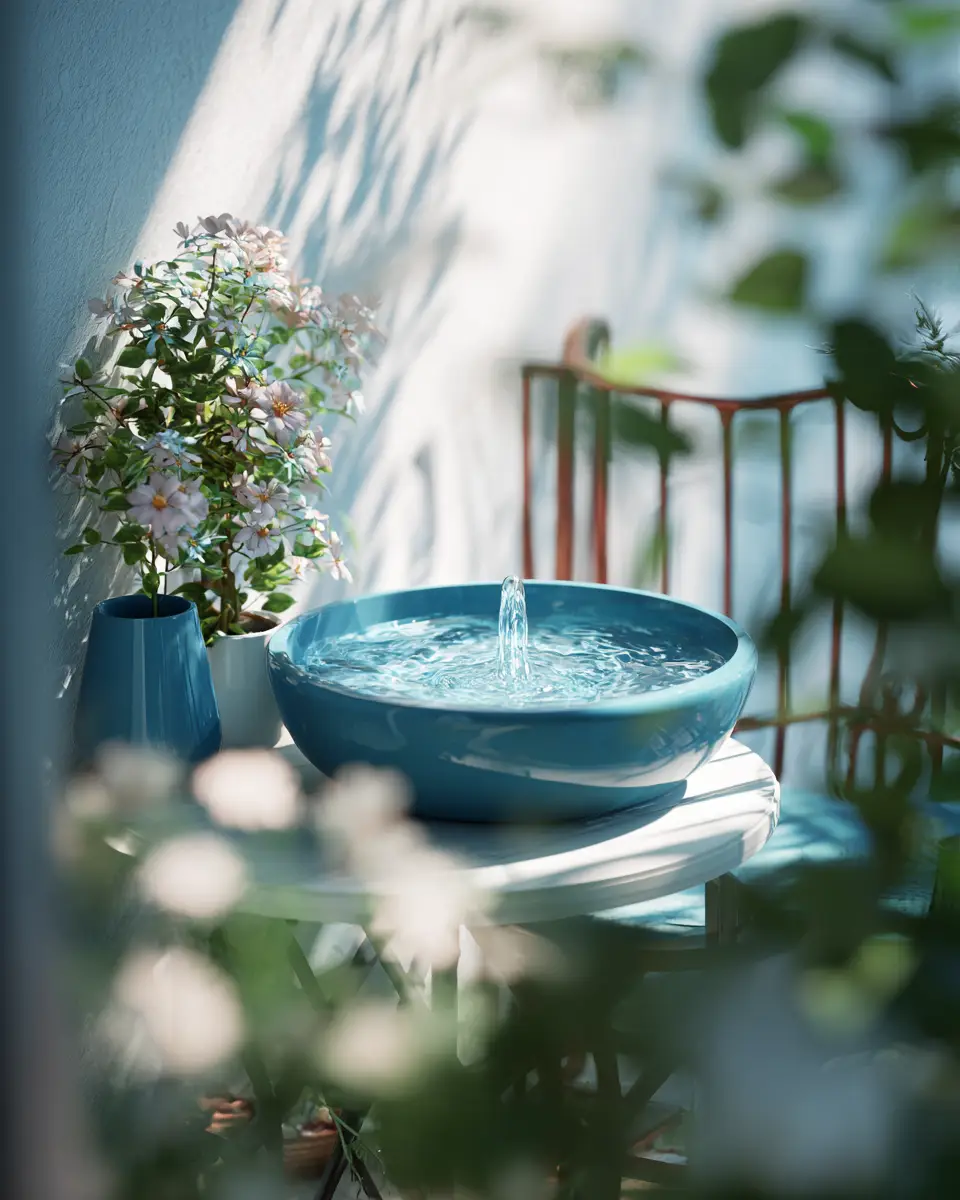 Blue Japandi Balcony Decor Ideas