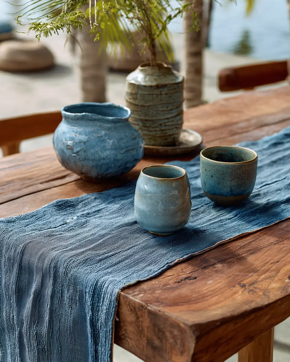 Blue Japandi Balcony Decor Ideas