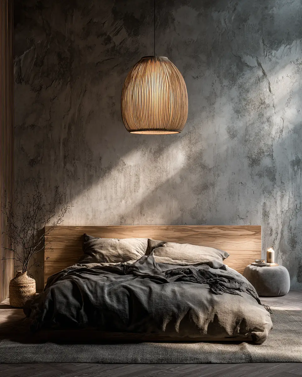 Blue Japandi Bedroom Decor Ideas