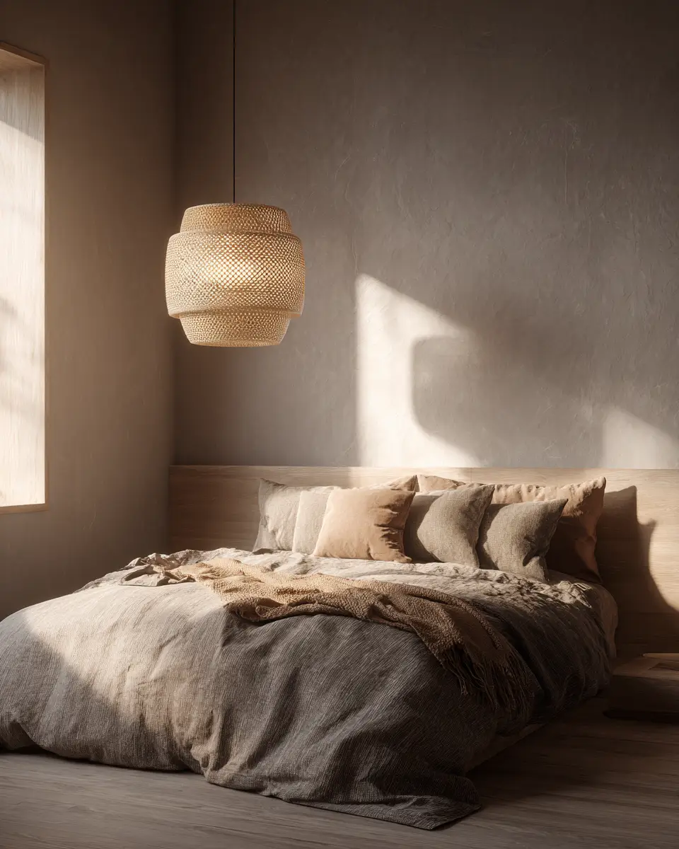 Blue Japandi Bedroom Decor Ideas