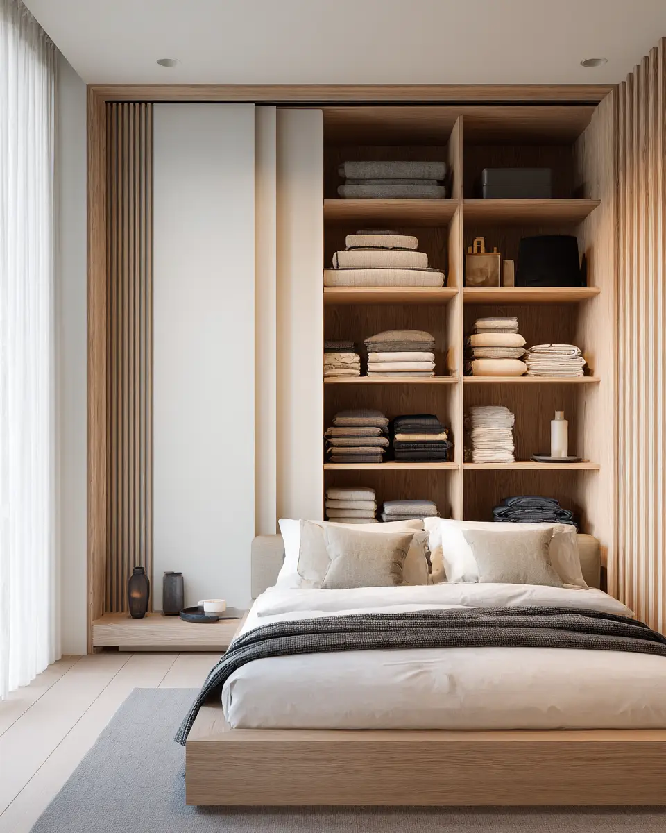 Blue Japandi Bedroom Decor Ideas