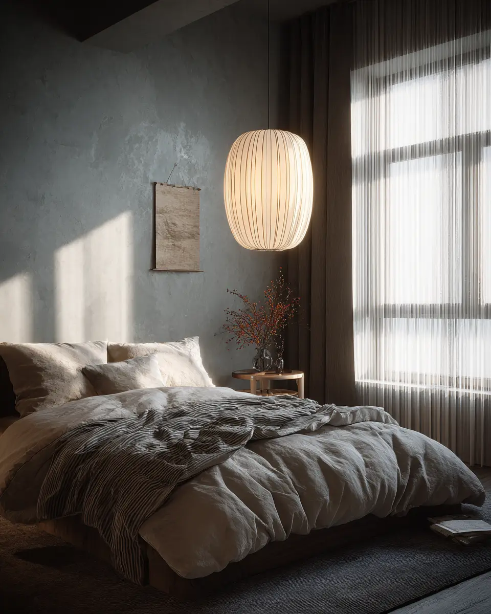 Blue Japandi Bedroom Decor Ideas