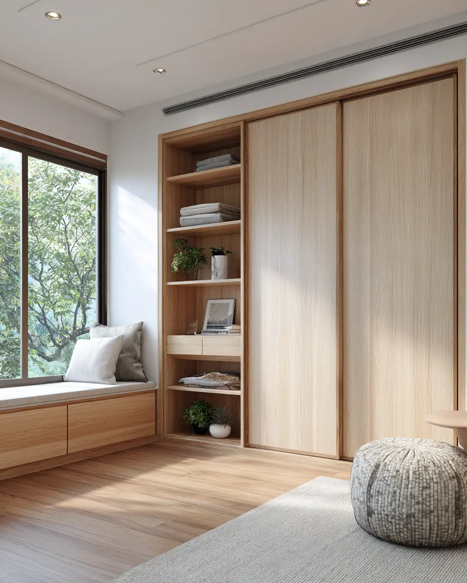 Blue Japandi Bedroom Decor Ideas