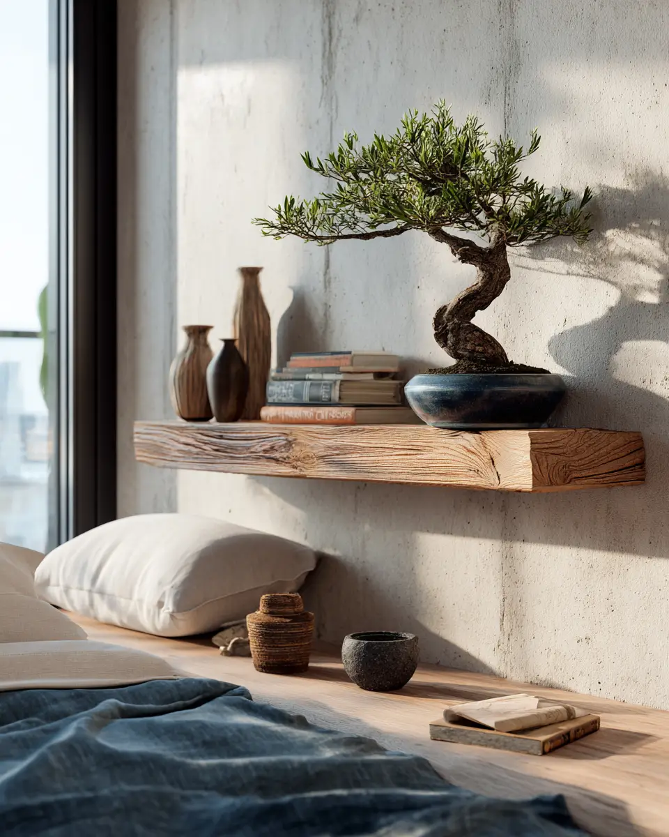 Blue Japandi Bedroom Decor Ideas