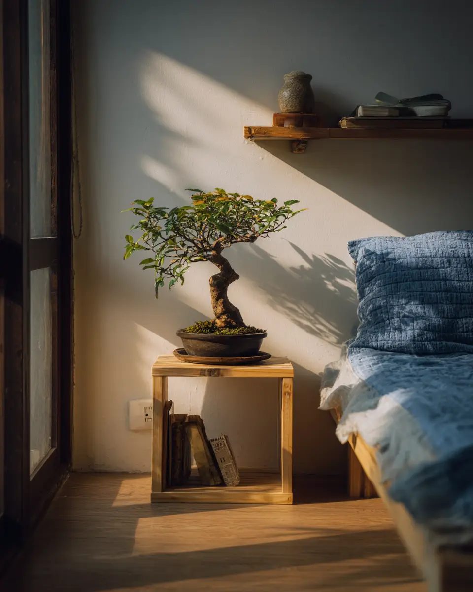 Blue Japandi Bedroom Decor Ideas