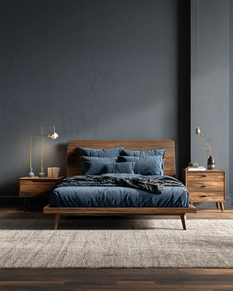 Blue Japandi Bedroom Decor Ideas