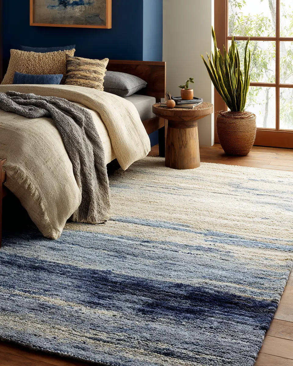 Blue Japandi Bedroom Decor Ideas