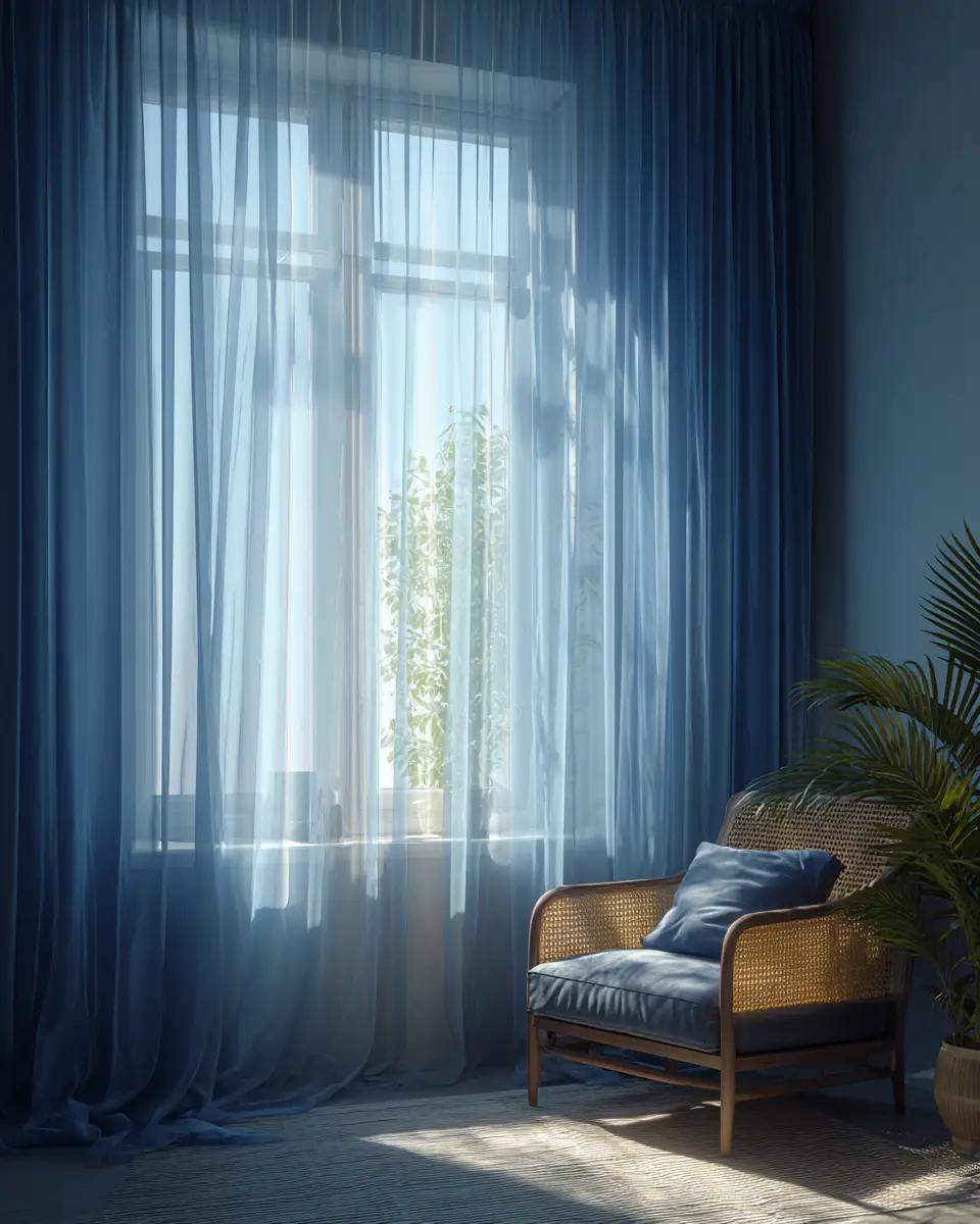 Blue Japandi Home Office Decor Ideas