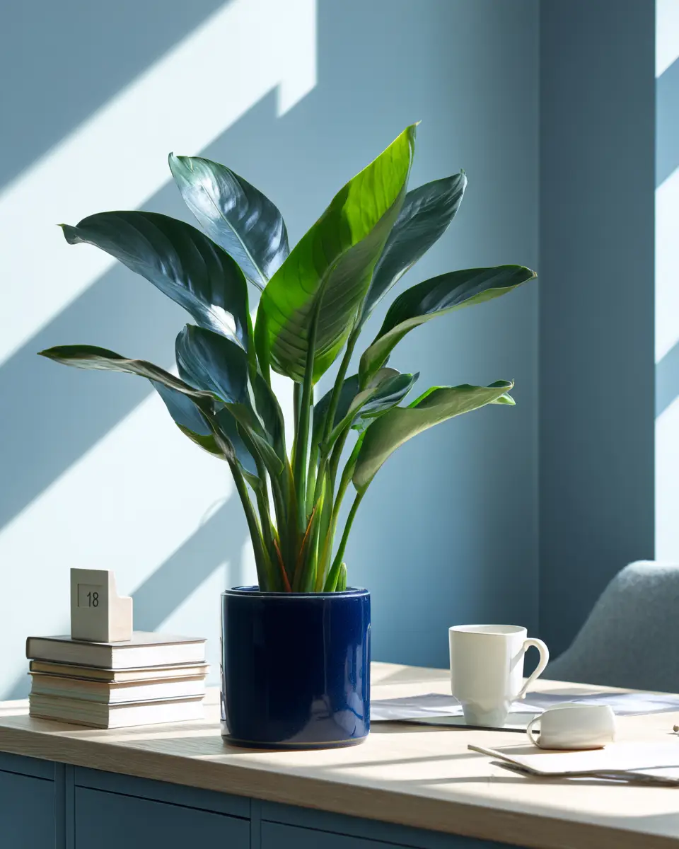 Blue Japandi Home Office Decor Ideas