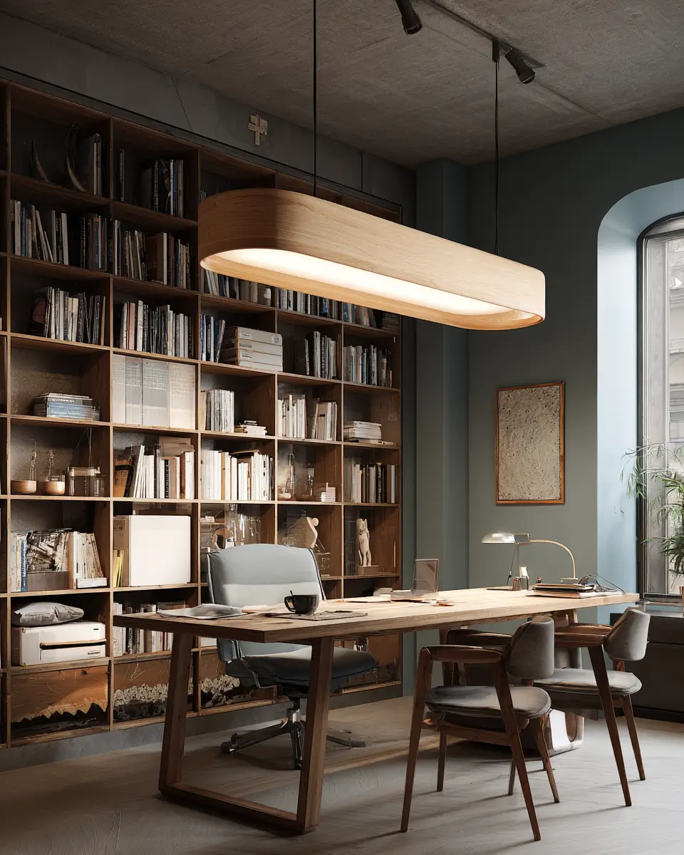 Blue Japandi Home Office Decor Ideas