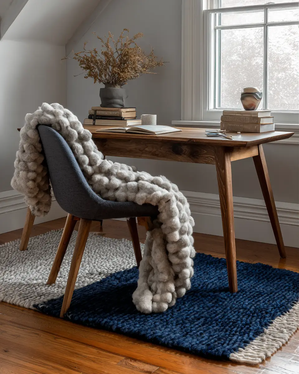 Blue Japandi Home Office Decor Ideas