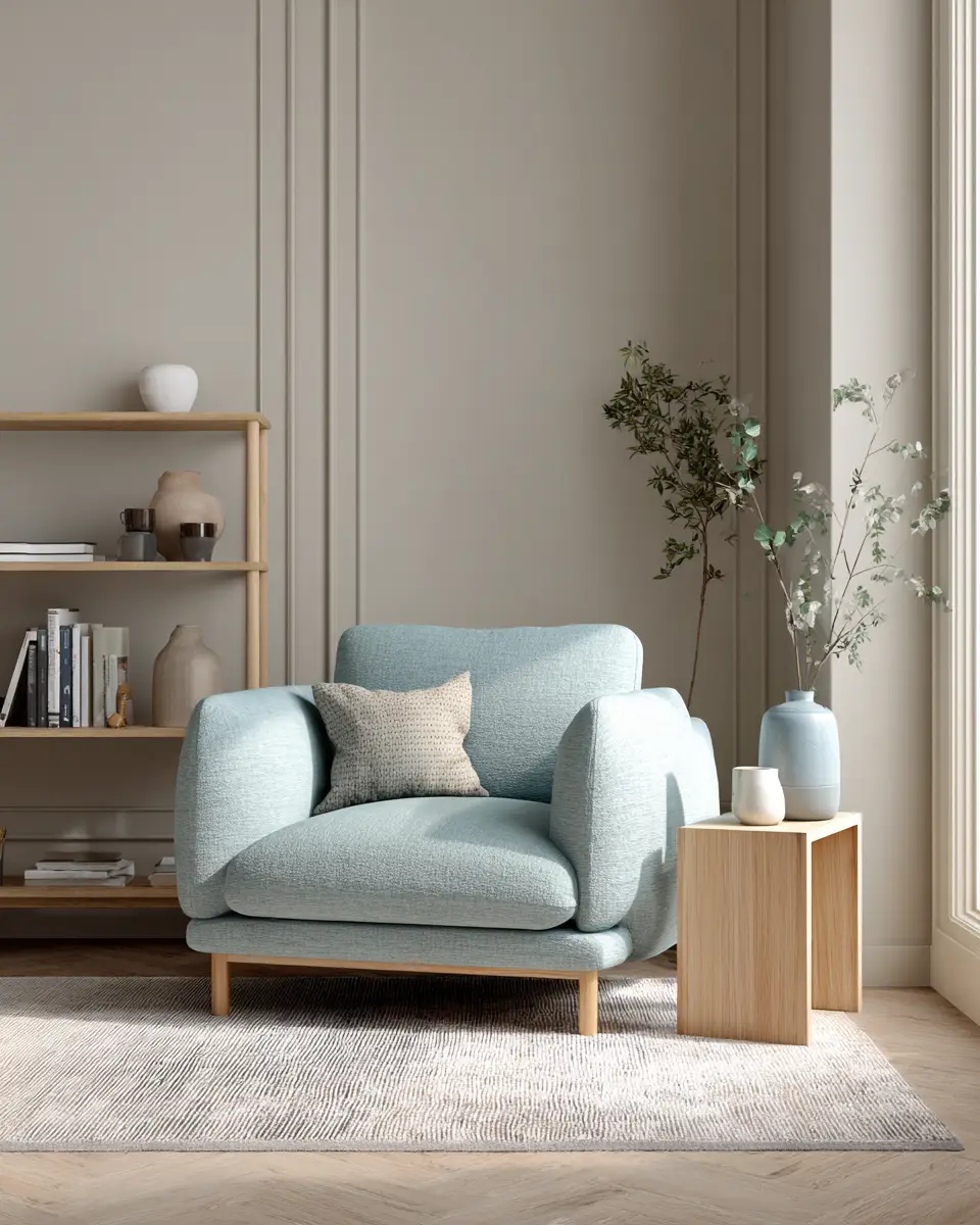 Blue Japandi Living Room Decor Ideas