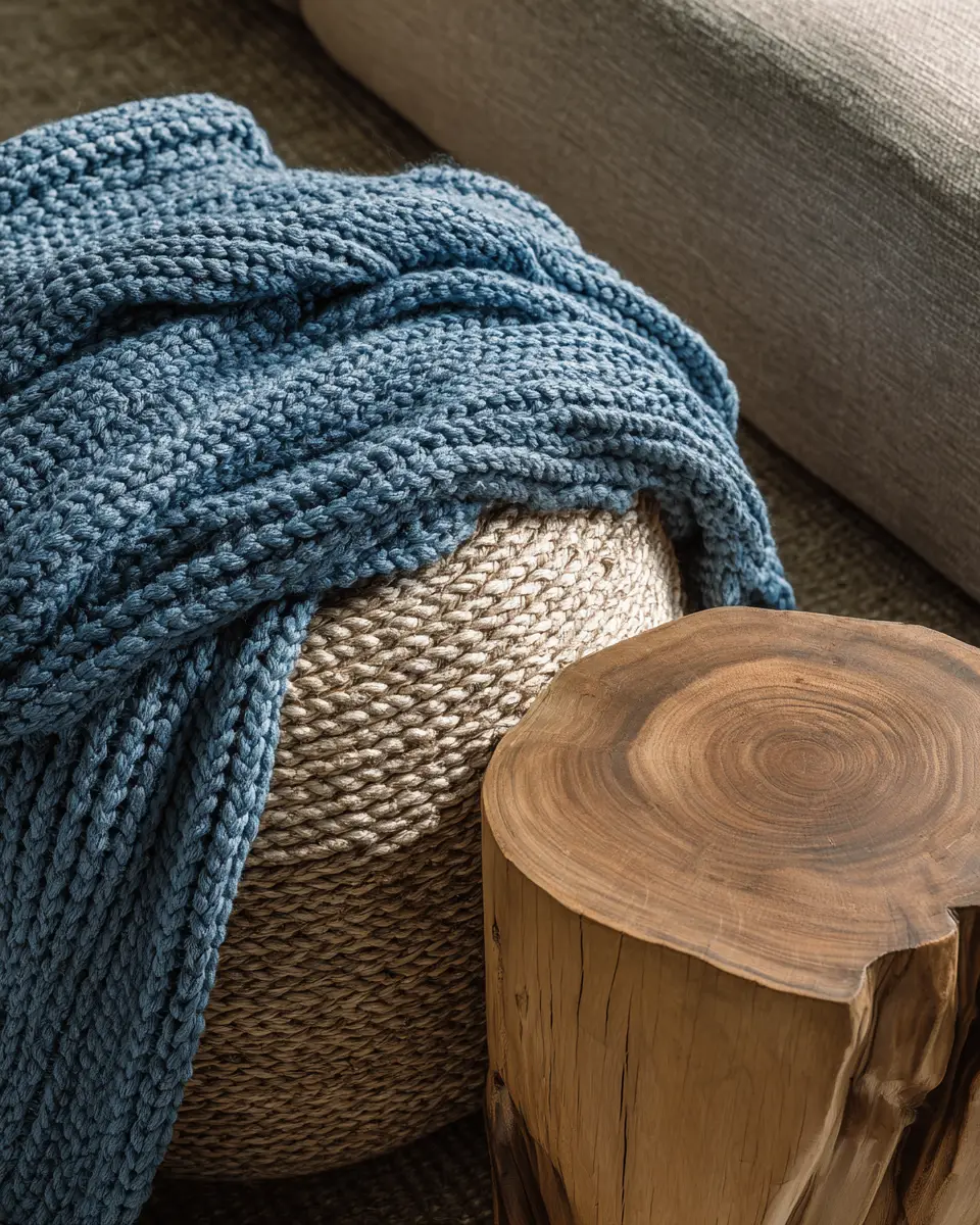 Blue Japandi Living Room Decor Ideas