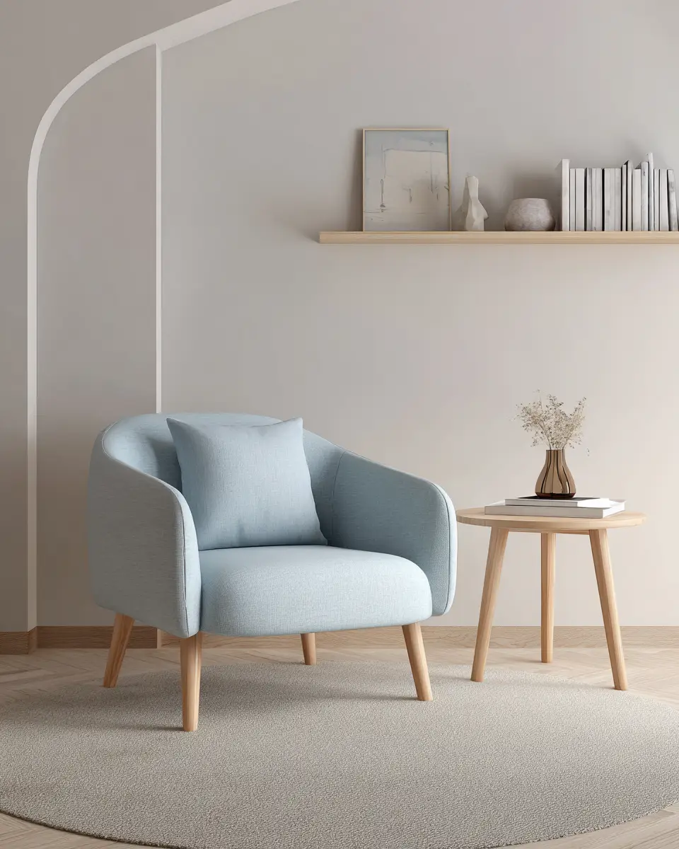 Blue Japandi Living Room Decor Ideas