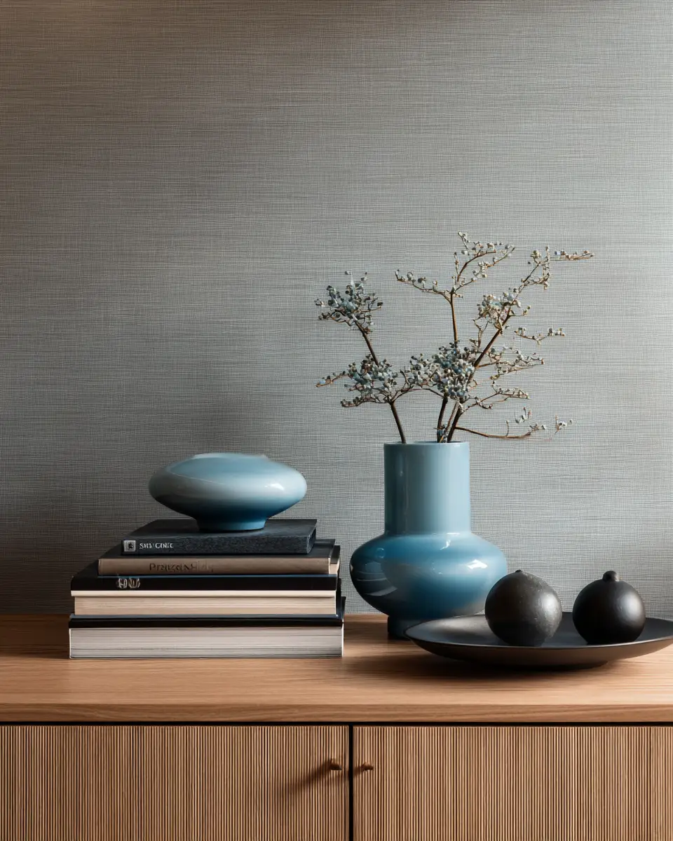 Blue Japandi Living Room Decor Ideas