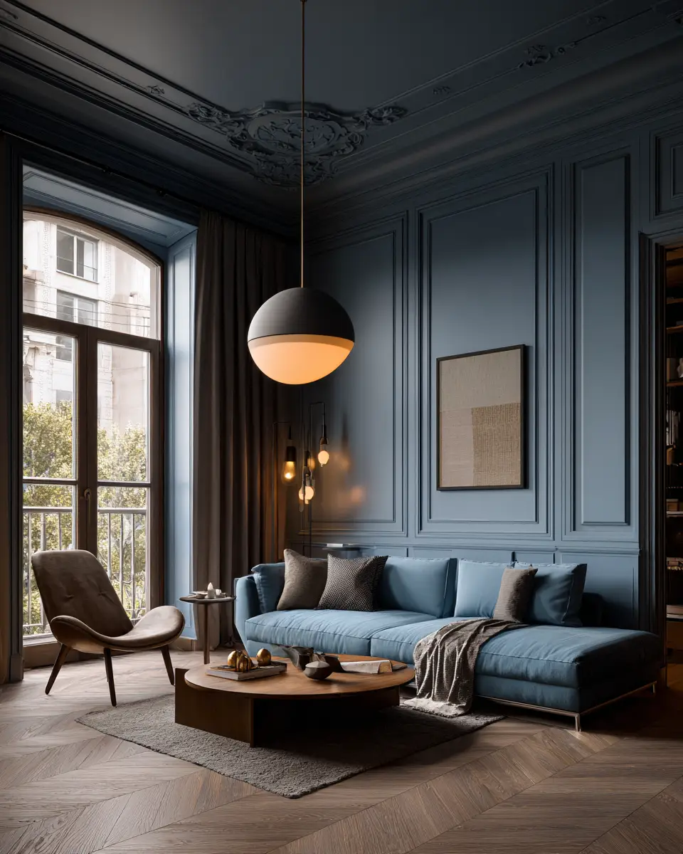 Blue Japandi Living Room Decor Ideas