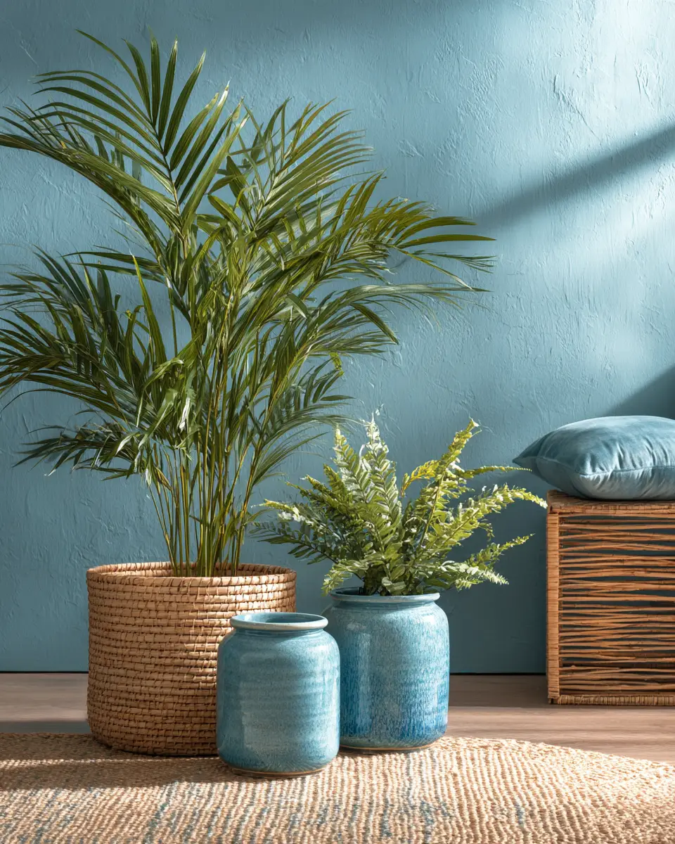 Blue Japandi Living Room Decor Ideas