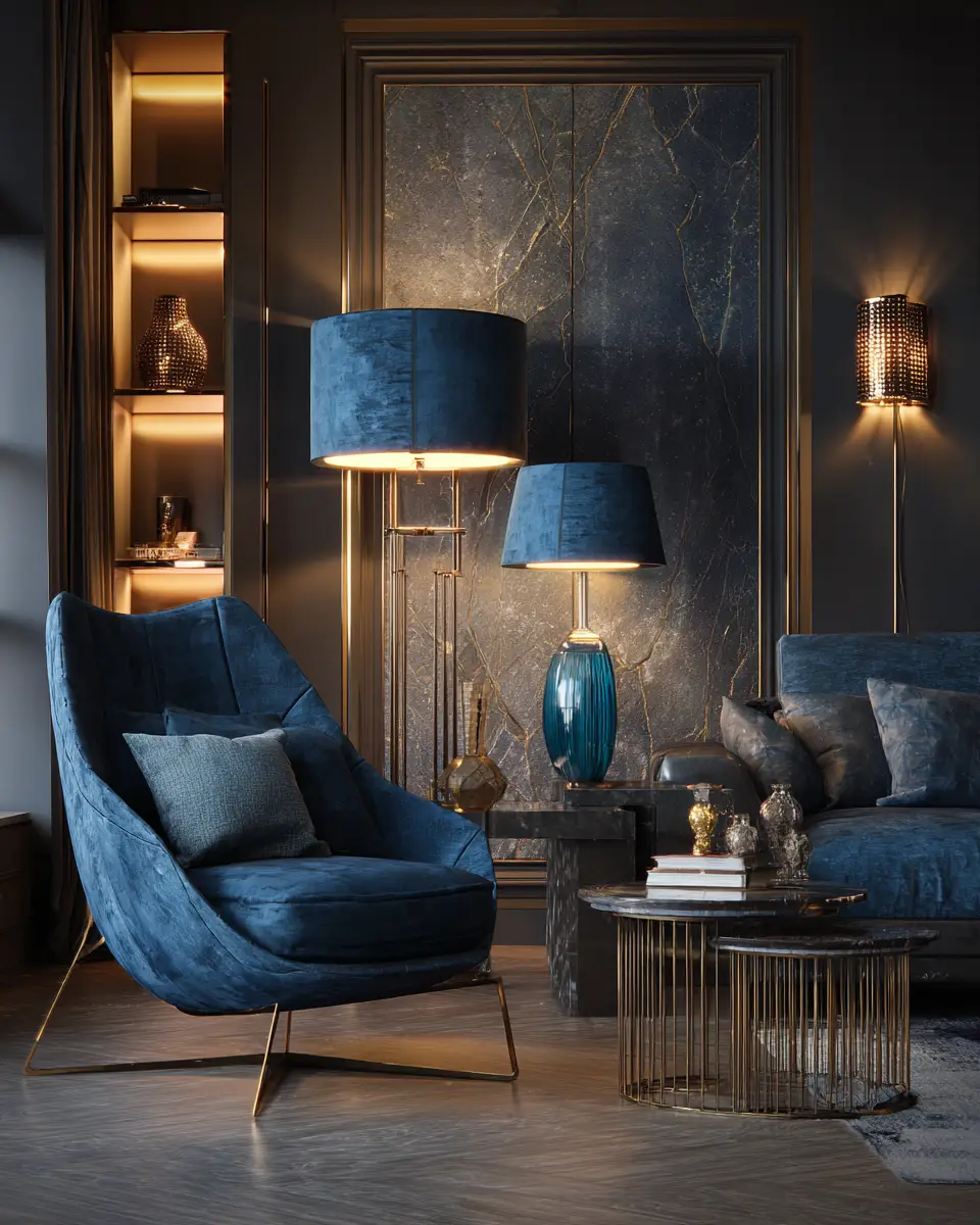 Blue Modern Living Room Decor Ideas