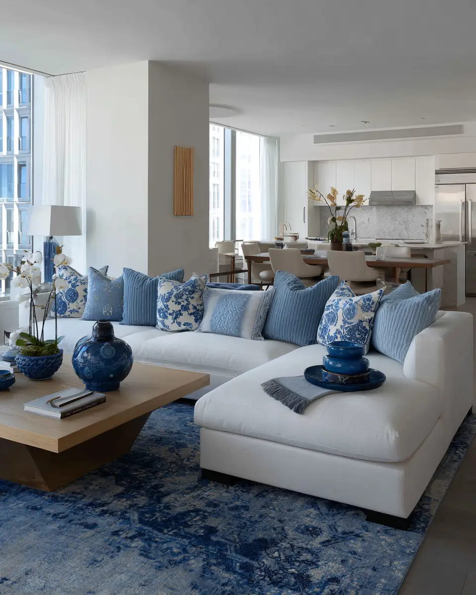Blue Modern Living Room Decor Ideas