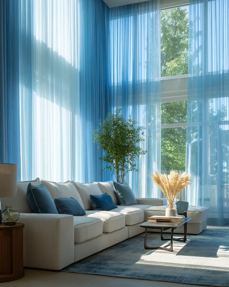 Blue Modern Living Room Decor Ideas