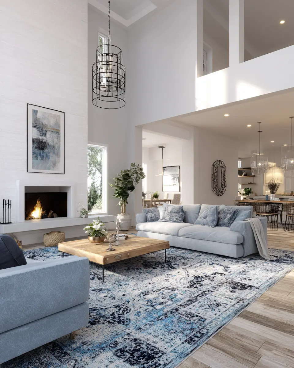 Blue Modern Living Room Decor Ideas