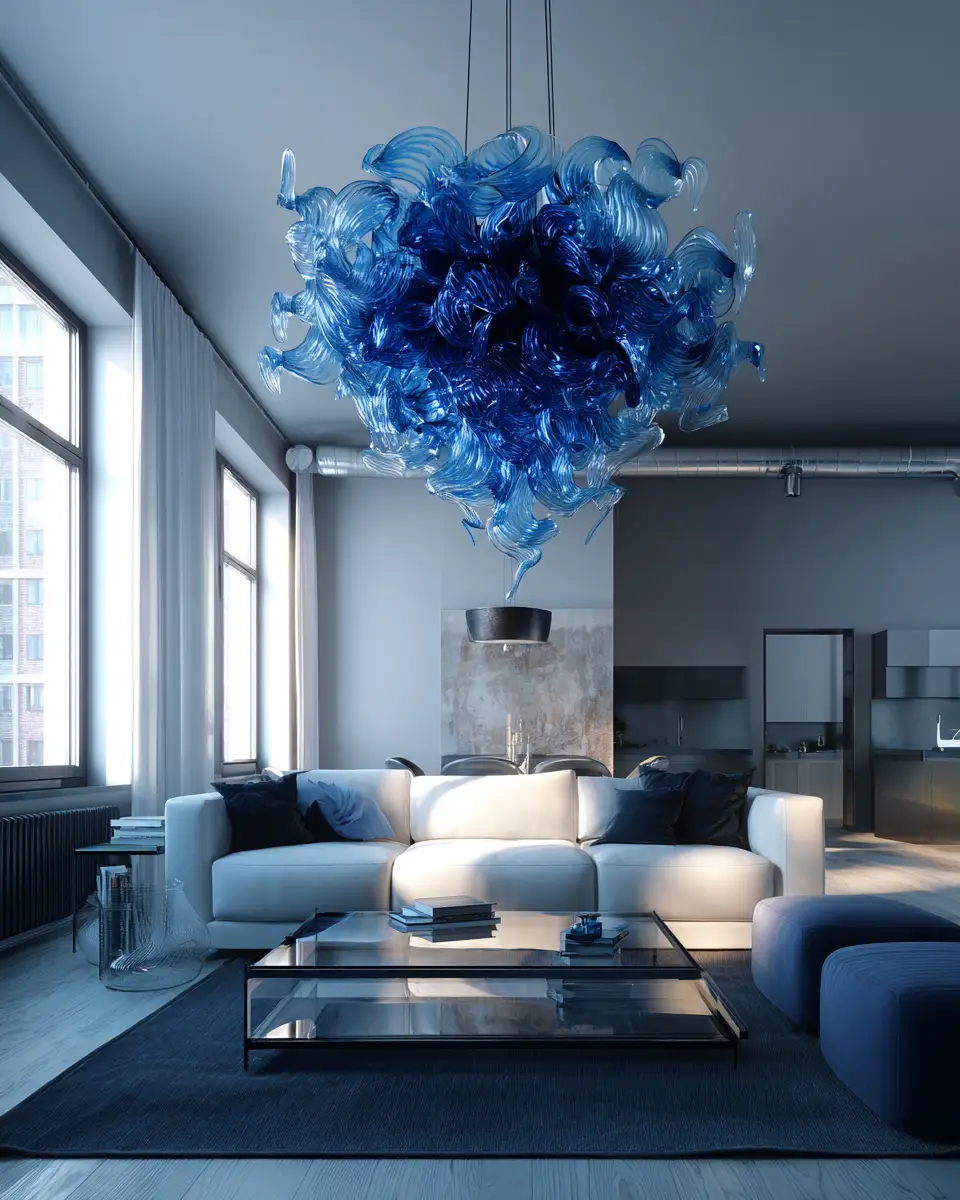 Blue Modern Living Room Decor Ideas