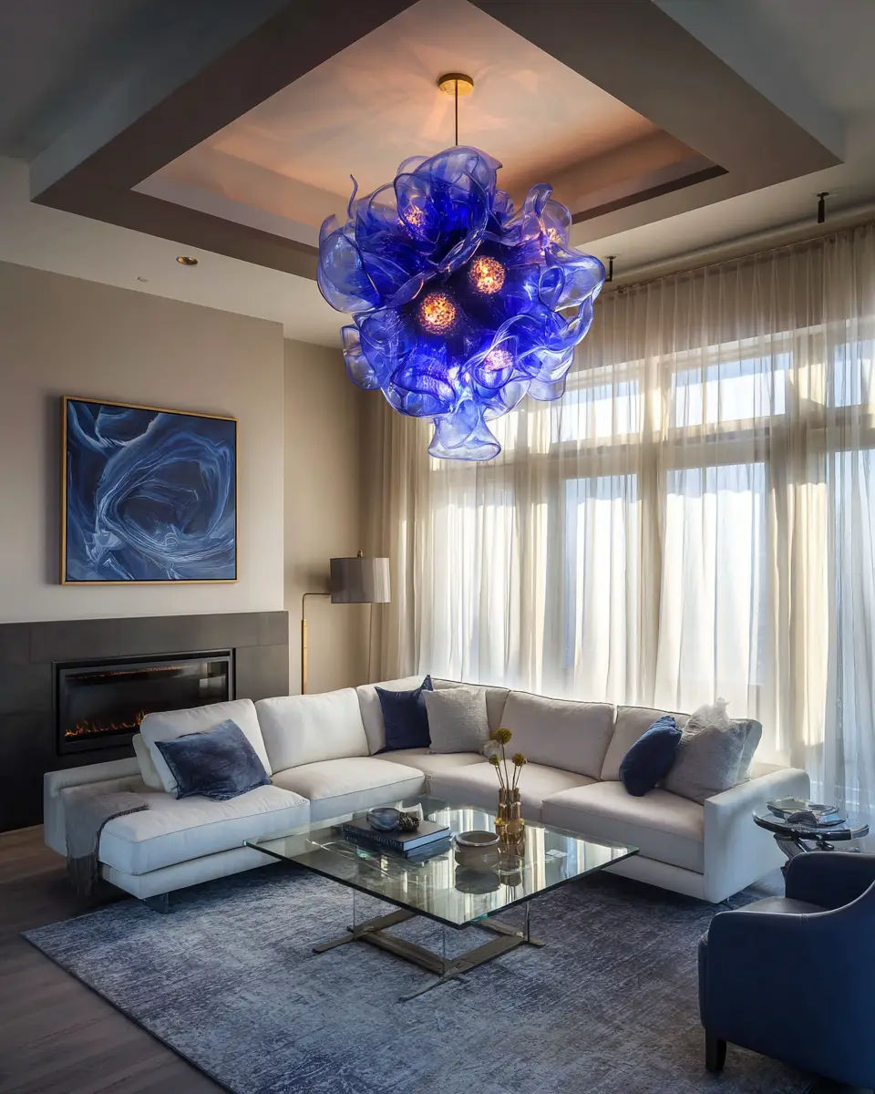 Blue Modern Living Room Decor Ideas