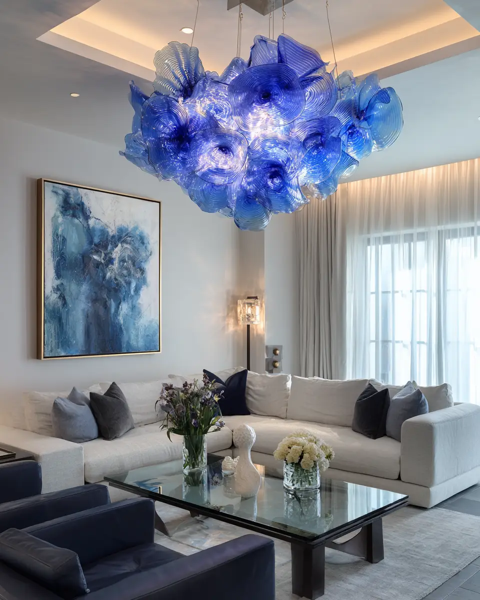 Blue Modern Living Room Decor Ideas