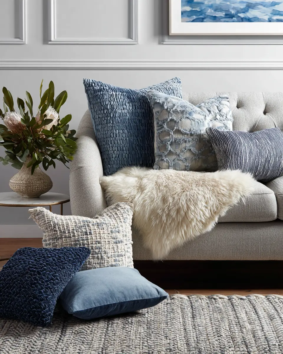 Blue Modern Living Room Decor Ideas