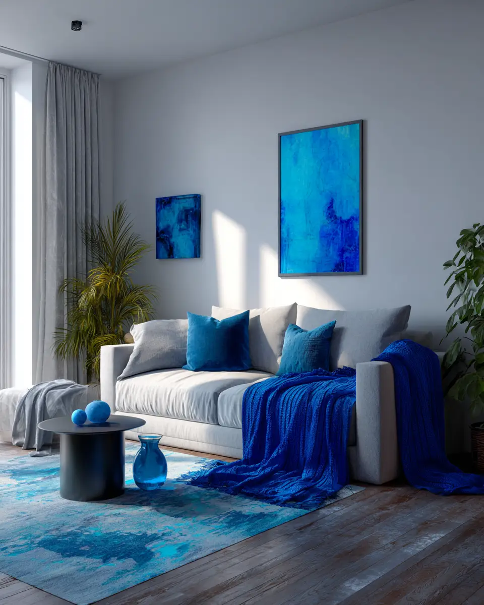 Blue Modern Living Room Decor Ideas