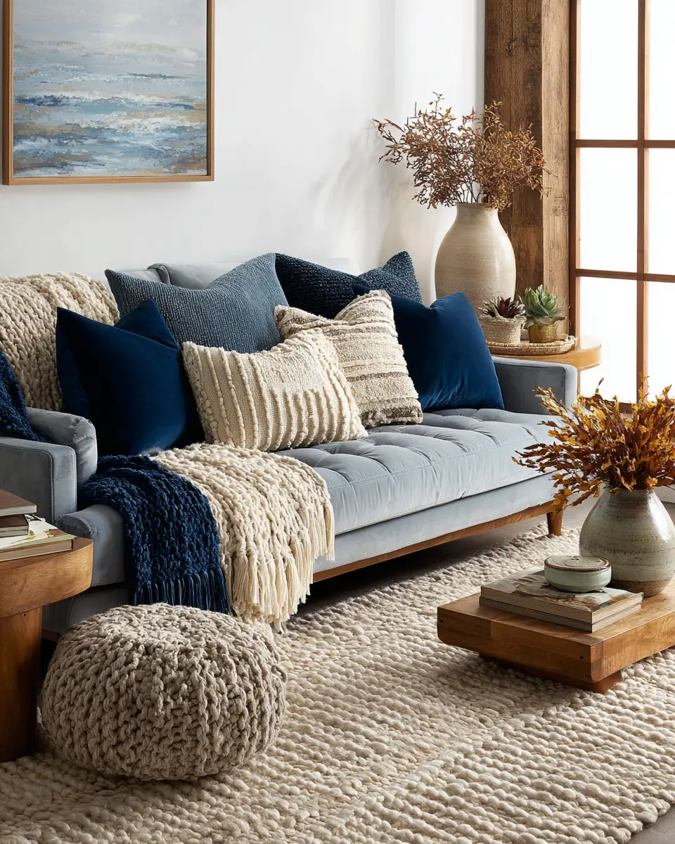 Blue Modern Living Room Decor Ideas