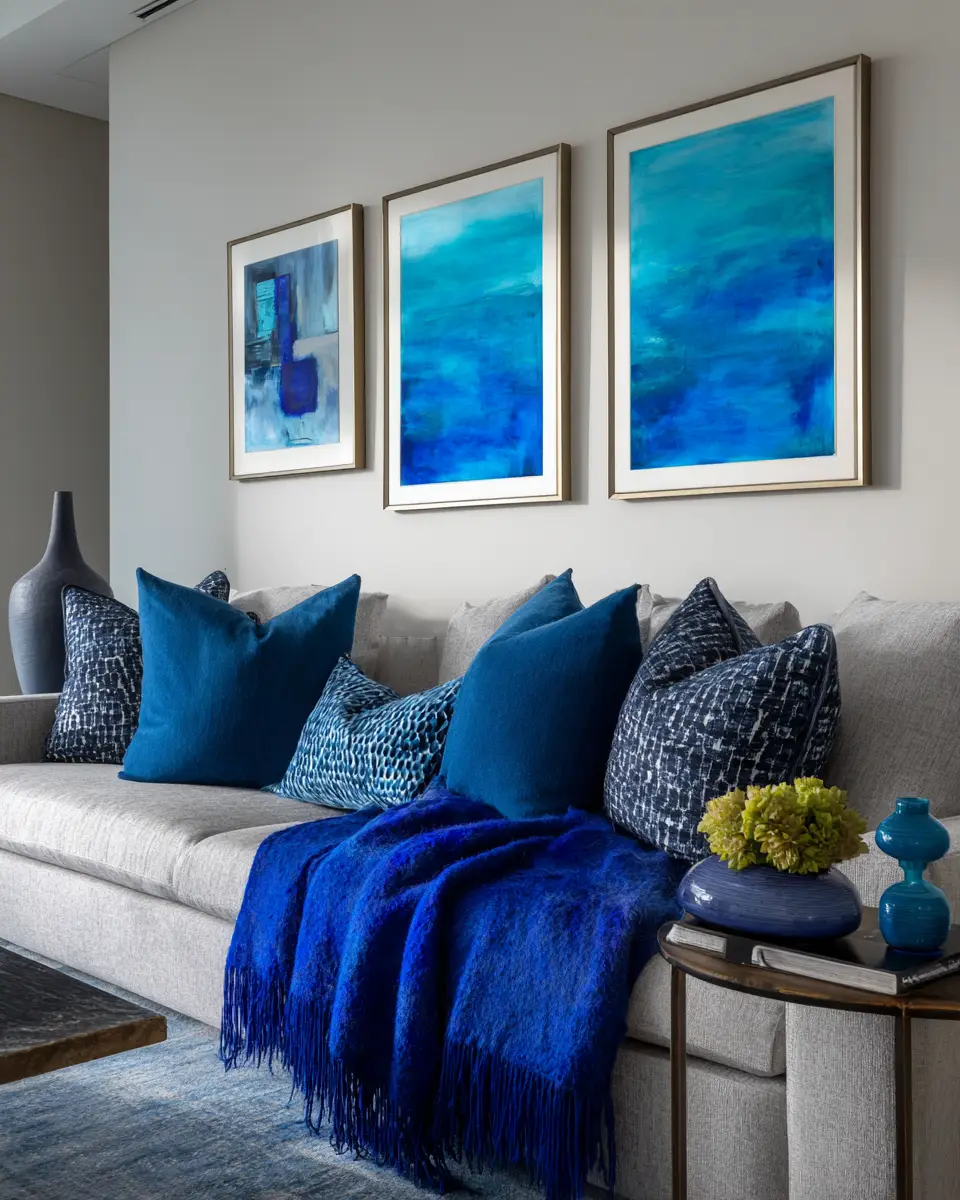 Blue Modern Living Room Decor Ideas