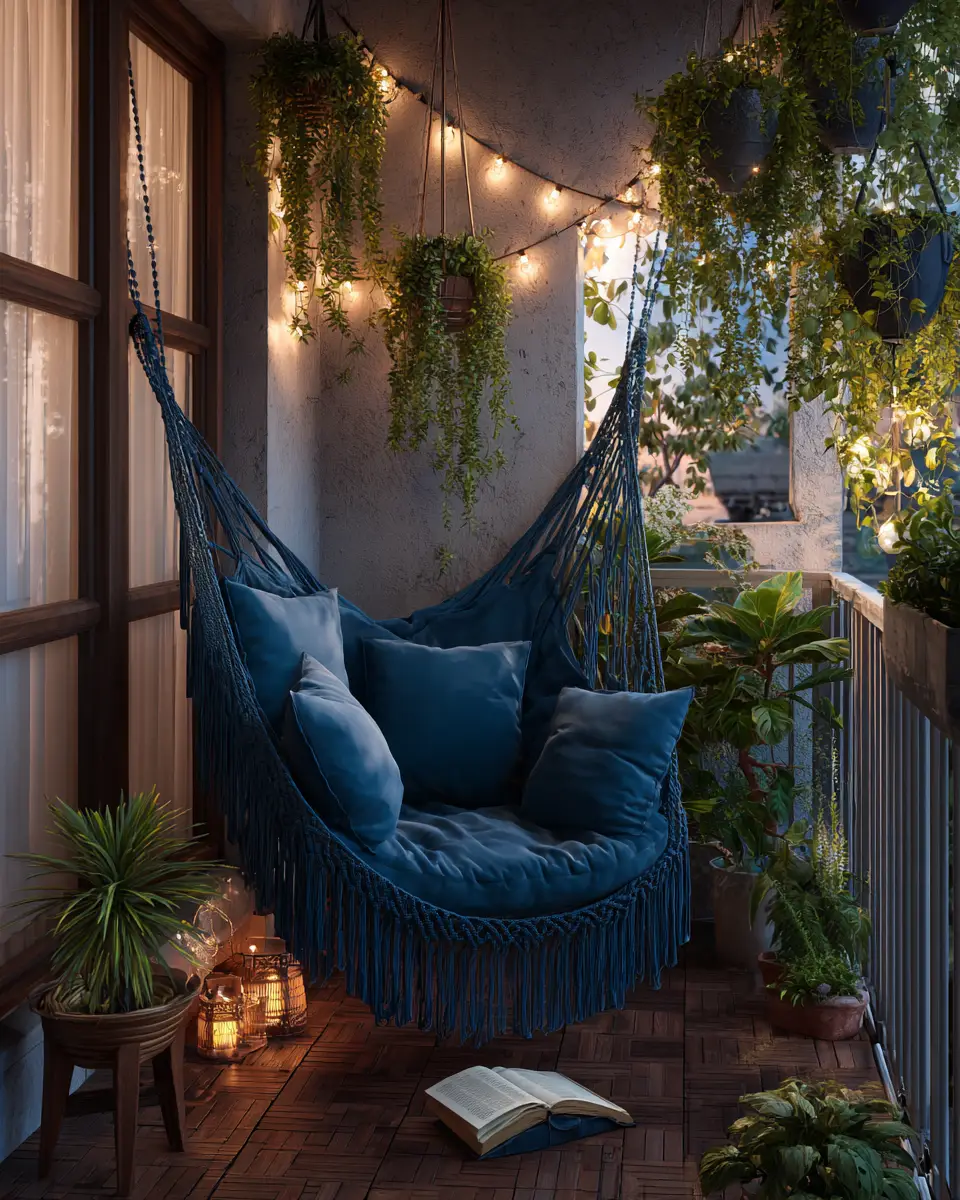 Blue Rustic Balcony Decor Ideas