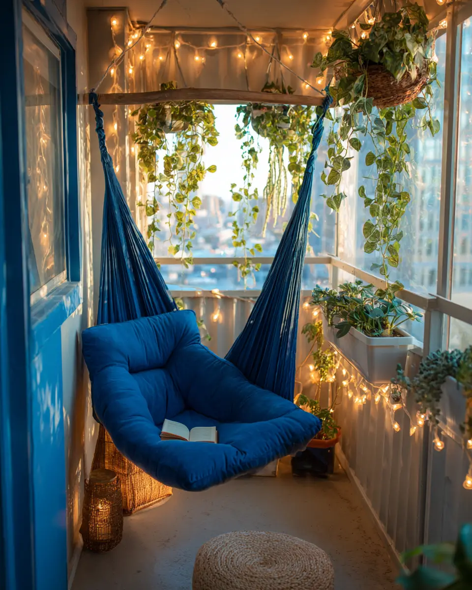 Blue Rustic Balcony Decor Ideas