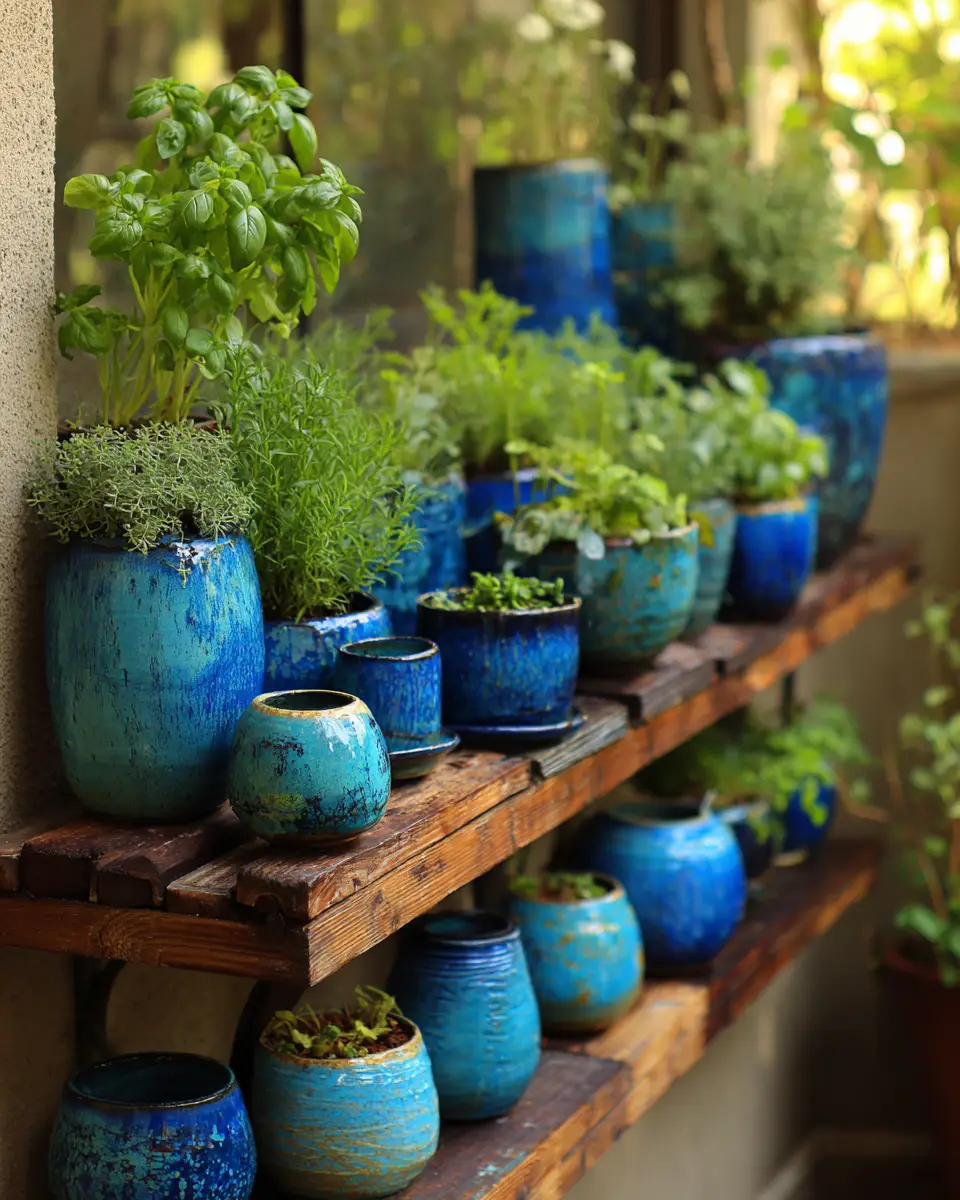 Blue Rustic Balcony Decor Ideas