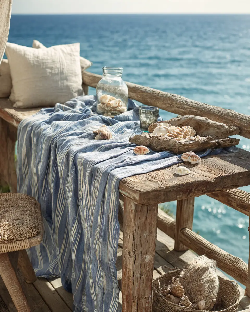 Blue Rustic Balcony Decor Ideas