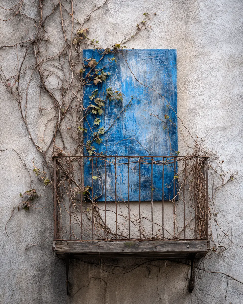 Blue Rustic Balcony Decor Ideas