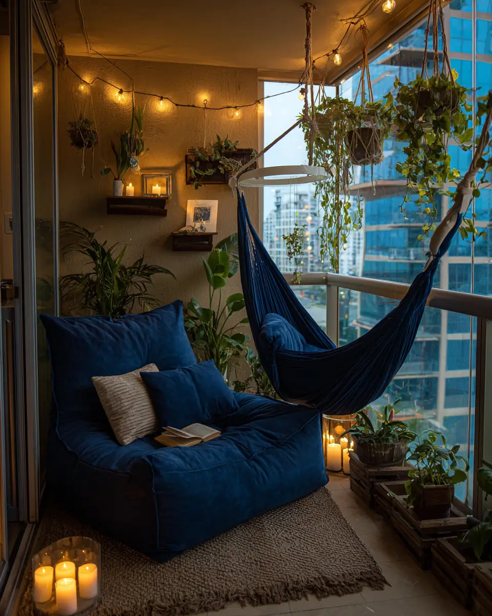 Blue Rustic Balcony Decor Ideas